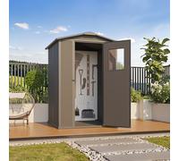PRIMEYARD Casetta da giardino in plastica 129 x 129 cm, antracite - (GFPV01165)
