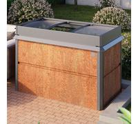 PRIMEYARD Design 150 x 85 x 77 cm Orto rialzato, acciaio corten, look ruggine, con telaio freddo e bordo anti-lumache - (GFPV00794)