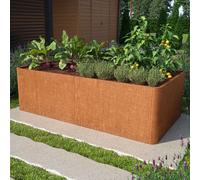 PRIMEYARD Design 200 x 107 x 60 cm Orto rialzato, acciaio corten, look ruggine, con base forata inclusa - (GFPV00821)