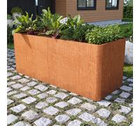 PRIMEYARD Design 200 x 80 x 60 cm Orto rialzato, acciaio corten, look ruggine, con base forata inclusa - (GFPV00816)