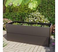 PRIMEYARD Design 200 x 85 x 77 cm Orto rialzato, acciaio, antracite metallizzato, con telaio freddo e bordo anti-lumache - (GFPV00778)