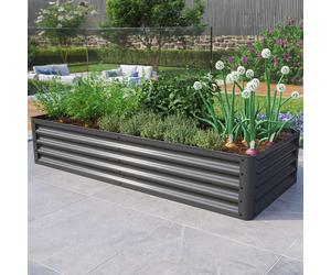 PRIMEYARD Eco 180 x 75 x 35 cm Orto rialzato, acciaio, antracite - (GFPV00814)