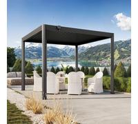 PRIMEYARD Luma Pergola 3,5x3m, tetto lamellare, antracite - (GFPV01119)