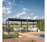 PRIMEYARD Luma Pergola 3,5x7m, tetto lamellare, antracite - (GFPV01122)