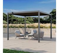 PRIMEYARD Pergola 3x3m, tetto lamellare, antracite - (GFPV01107)