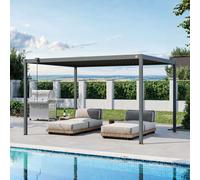 PRIMEYARD Pergola 3x4m, tetto lamellare, antracite - (GFPV01111)
