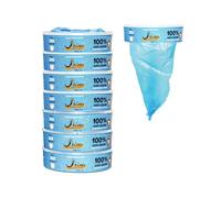 PRIMI - 8 Ricariche Profumate - Compatibili Con Mangiapannolini Maialino Foppapedretti, AngelCare, LitterLocker I - II e Desing - Ricarica Capienza Fino a 320 Pannolini - Nuovo Colore Azurro