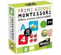 HEADU - Primi Giochi Montessori - Lettere Numeri e Forme Tattili | Giochi Educativi Montessori Bambini 2-4 Anni, Imparare Alfabeto Numeri e Forme, Kit Sensoriale, Regalo Natale Pasqua, Made in Italy