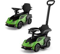 Primi Passi 3 in 1 Cavalcabile Lamborghini Sian per Bambini 12-36 Mesi con Maniglione Direzionabile, Suoni, Sistema Antiribaltamento, Vano Portaoggetti, Seduta Ergonomica Verde