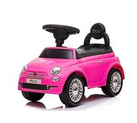 Primi Passi Macchinina Cavalcabile Fiat 500 per Bambini da 12 a 36 Mesi con Suoni e Clacson Sistema Antiribaltamento Vano Portaoggetti Schienale Gioco per Imparare a Camminare (Rosa)