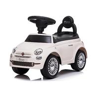 Primi Passi Macchinina Cavalcabile Fiat 500 per Bambini da 12 a 36 Mesi con Suoni e Clacson Sistema Antiribaltamento Vano Portaoggetti Schienale Gioco per Imparare a Camminare (Bianco)