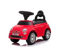 Primi Passi Macchinina Cavalcabile Fiat 500 per Bambini da 12 a 36 Mesi con Suoni e Clacson Sistema Antiribaltamento Vano Portaoggetti Schienale Gioco per Imparare a Camminare (Rosso)