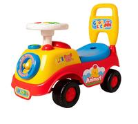 Primi Passi per Bambini Cavalcabile Automobile Primipassi Luci Suoni con Volante Interattivo Funzione Girello Cassetto Portaoggetti Macchina Cavalcabile con Giochi Telefono Effetti Luminosi e Sonori
