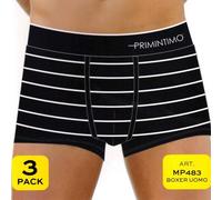 PRIMINTIMO 3 BOXER UOMO TAGLIE FORTI COTONE ELASTICIZZATO MP483C