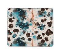 Primitive Cowhide Western Brown Cyan Tappetino Scrivania Bordi Cuciti Mouse Pad Antiscivolo Mousepad per Casa Laptop Gaming 25X30Cm