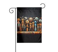 Primitive Totem Bandiera Decorazione Esterna, Giardino Appeso Bandiera, Piccola Bandiera Giardino, Bandiera Inverno Natale Outdoor Bandiera 30x45,7 cm