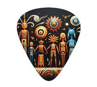 Primitive Totem - Set di 12 plettri per chitarra, sottili, medi e spessi, adatti per chitarra, basso, chitarra elettrica e ukulele