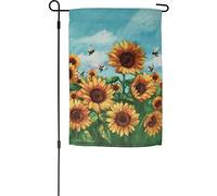 Primitives by Kathy 112384 - Bandiera da giardino a forma di girasole, altezza 45,7 cm, in poliestere