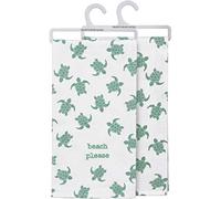 Primitives by Kathy Asciugamano da cucina ricamato - Beach Please with Sea Turtles