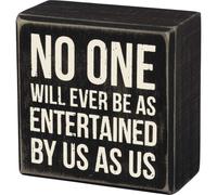 Primitives by Kathy Mini-Box-Schild, 8,9 x 8,9 cm, Entertained by Us