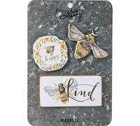 Primitives By Kathy Set di 3 magneti con api