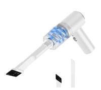 Primizia Mini Aspirapolvere per Auto Senza Filo Ricaricabile con USB, Aspirabriciole Auto Portatile, Potente 120W, 6000Pa, 7.4V,Bianco