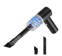 Primizia Mini Aspirapolvere per Auto Senza Filo Ricaricabile con USB, Aspirabriciole Auto Portatile, Potente 120W, 6000Pa, 7.4V, Nero