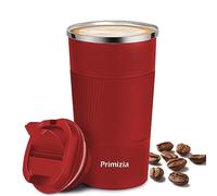 Primizia Tazza Termica per caffè, Thermos caffè in Acciaio Inox, Senza BPA,Tazza Tenuta Stagna per Calde e Fredde,510ML,Rosso