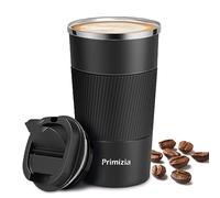 Primizia Tazza Termica per caffè, Thermos caffè in Acciaio Inox, Senza BPA,Tazza Tenuta Stagna per Calde e Fredde,510ML,Nero
