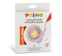 PRIMO - 611PENTX8 - Pennarelli per tessuto - colori assortiti - Primo - astuccio 8 pezzi - 79433 - Conf. da 1 Pz.