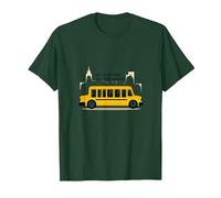 Primo a vederli, ultimo a Dire Addio: Autista di scuolabus Maglietta, Uomo, Verde Foresta, XL