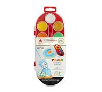 PRIMO - Acquerelli per Bambini con 12 Colori per Bambini +5 Anni Acquerellabili con Diametro 30 mm, Tavolozza per Dipingere in Edizione Limitata con Acquerello Ideale per Pittura e Lavoretti Creativi