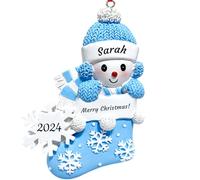 Primo addobbo natalizio personalizzato per neonati 2024 Addobbi natalizi personalizzati con nome Addobbo per albero di Natale Decorazioni natalizie