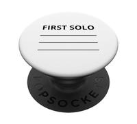 Primo aereo Solo Tail Flight Scuola Studente Pilota di volo PopSockets PopGrip Adesivo