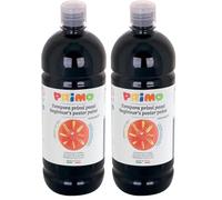 PRIMO brillante primi passi 1000 ml, Nero, Tempera colorata in bottiglia, Colore, 1 l (Confezione da 2), 204BR1000800