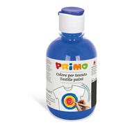 PRIMO - Colores Permanentes para Telas en Botella de 300 ml, Colores Acrílicos Vivos y Cubrientes para Niños +4 Años y Adultos, Pintura para Telas Ideal para Camisetas, Bolsos, Jeans, Zapatos y Más