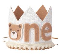 Primo compleanno - Cappello in pelle non tessuto 7,9 x 7,9 x 8,9 cm | Cappello per il primo compleanno | Adorabile cappello a cono con motivo a scacchi | come accessorio fotografico per il