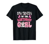 Primo Compleanno di Big Sister of The Birthday Girl Cow Farm Family Maglietta
