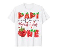 Primo compleanno di Papi Of The Berry Sweet One Strawberry Maglietta