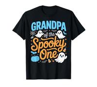Primo Compleanno Ragazzo Halloween Spooky One 1st Matching Nonno Maglietta