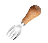Primo cucchiaio per | Cucchiai in acciaio inossidabile con manico in legno | Posate di qualità alimentare antisoffocamento con manico in legno per viaggi e cerimonie