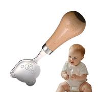 Primo Cucchiaio Per | Utensili per Bambini con Manico in Legno Sicuro - Materiale Alimentare, Design Compatto Ideale per Viaggi, Feste e Matrimoni