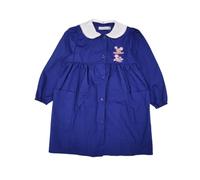 Primo della rembiule Scolastico Lungo Blu per Bambina, con Bottoni, Colletto Estraibile, Due Tasche (Blu 25 104, 80-9 anni)