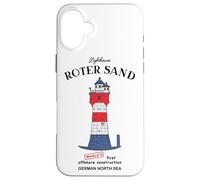 Primo faro offshore al mondo Sabbia rossa, Germania Custodia per iPhone 16 Plus