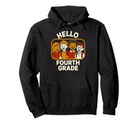 Primo Giorno Ciao Quarto Grado Carino Donna Insegnante Outfit Felpa con Cappuccio