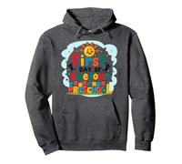 Primo Giorno della Fantastica Celebrazione della Pietra miliare prescolare Felpa con Cappuccio, Unisex per Adulti, Grigio Scuro, XL