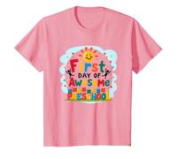 Primo Giorno della Fantastica Celebrazione della Pietra miliare prescolare Maglietta, Bambini, Rosa, 10 Anni
