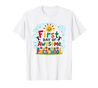 Primo Giorno della Fantastica Celebrazione della Pietra miliare prescolare Maglietta, Uomo, Bianco, 6XL