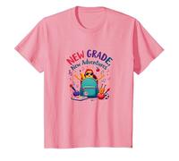 Primo Giorno delle Ragazze di Terza elementare Nuove Avventure Maglietta, Bambini, Rosa, 6 Anni