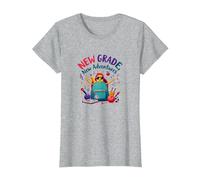 Primo Giorno delle Ragazze di Terza elementare Nuove Avventure Maglietta, Donna, Grigio Melange, M